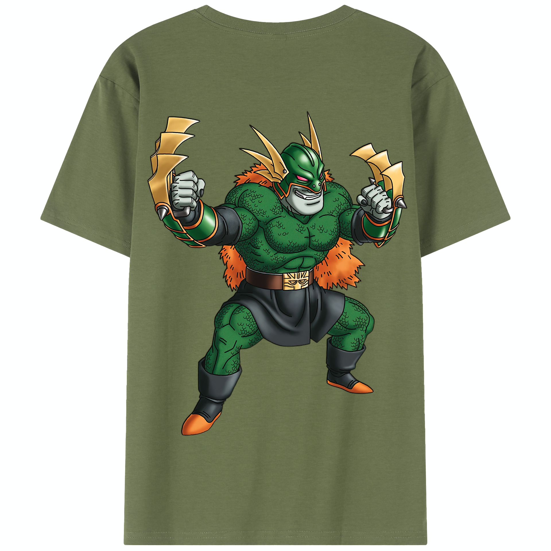 （画像用） ドラゴンクエスト Doragon Kuesuto Dragon Quest 綿100％半袖Tシャツ（背面プリント）